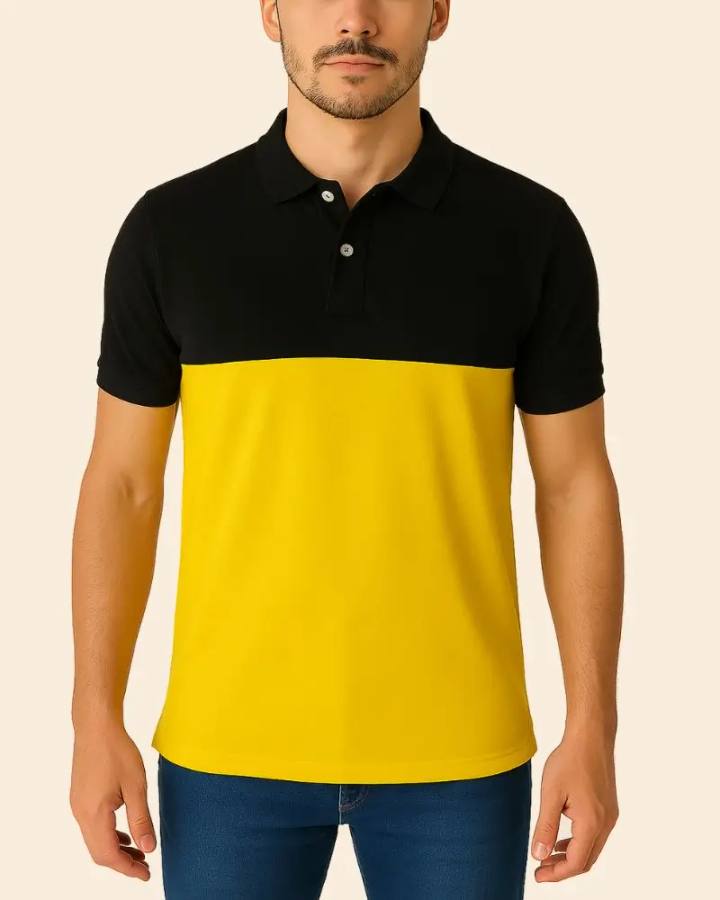 Camisa Polo Listrada em Malha Piquet