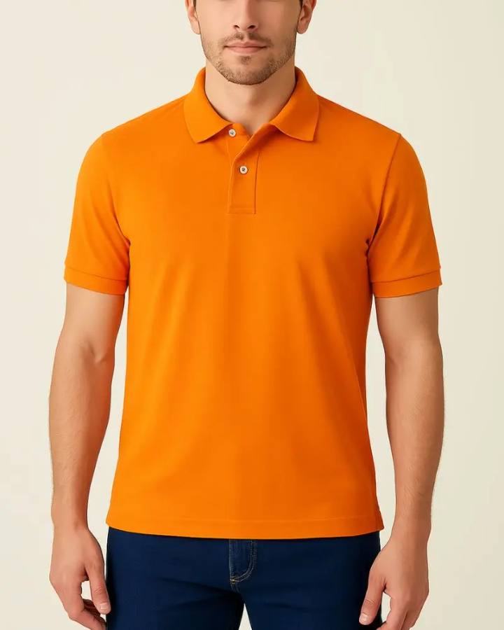 Camisa Polo Masculina Básica em Piquet