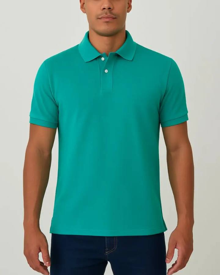 Camisa Polo Masculina Básica em Piquet