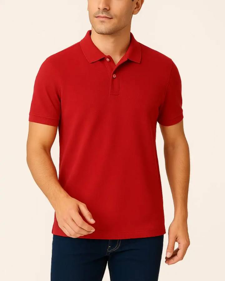 Camisa Polo Masculina Básica em Piquet