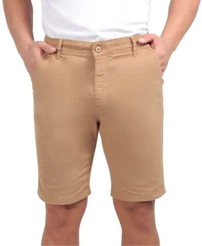 Bermuda Masculina Básica de Sarja - Bege